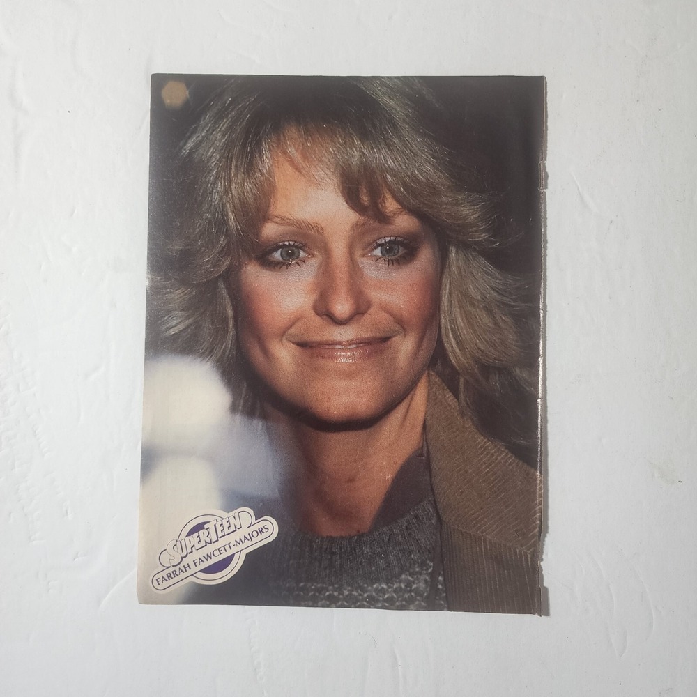 Farrah Fawcett Majors Vintage Pinup Clipping 8x10.5 Superteen Headshot Original